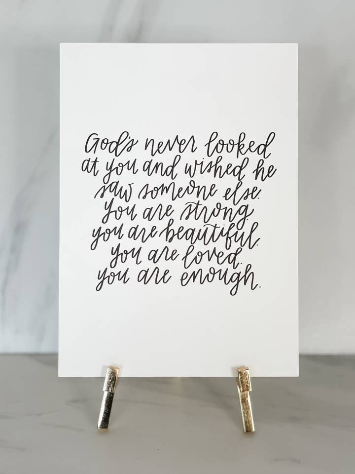 5x7 Strong Art Print for wholesale by Waves of Grace Letter Co.