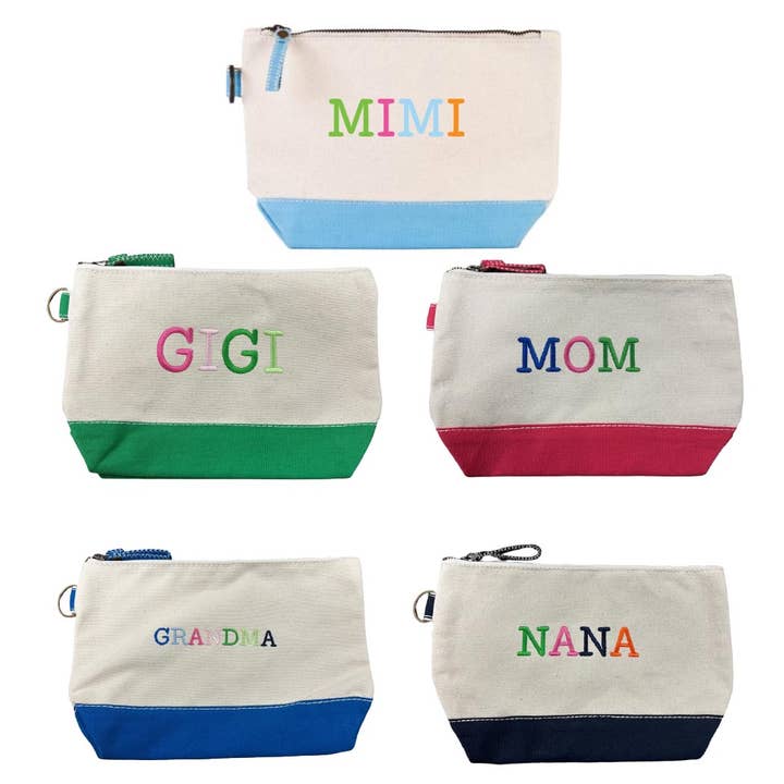 MAMA, OMA, GIGI, MIMI UND NANA KOSMETIKTASCHEN für den Großhandel von Donovan Designs