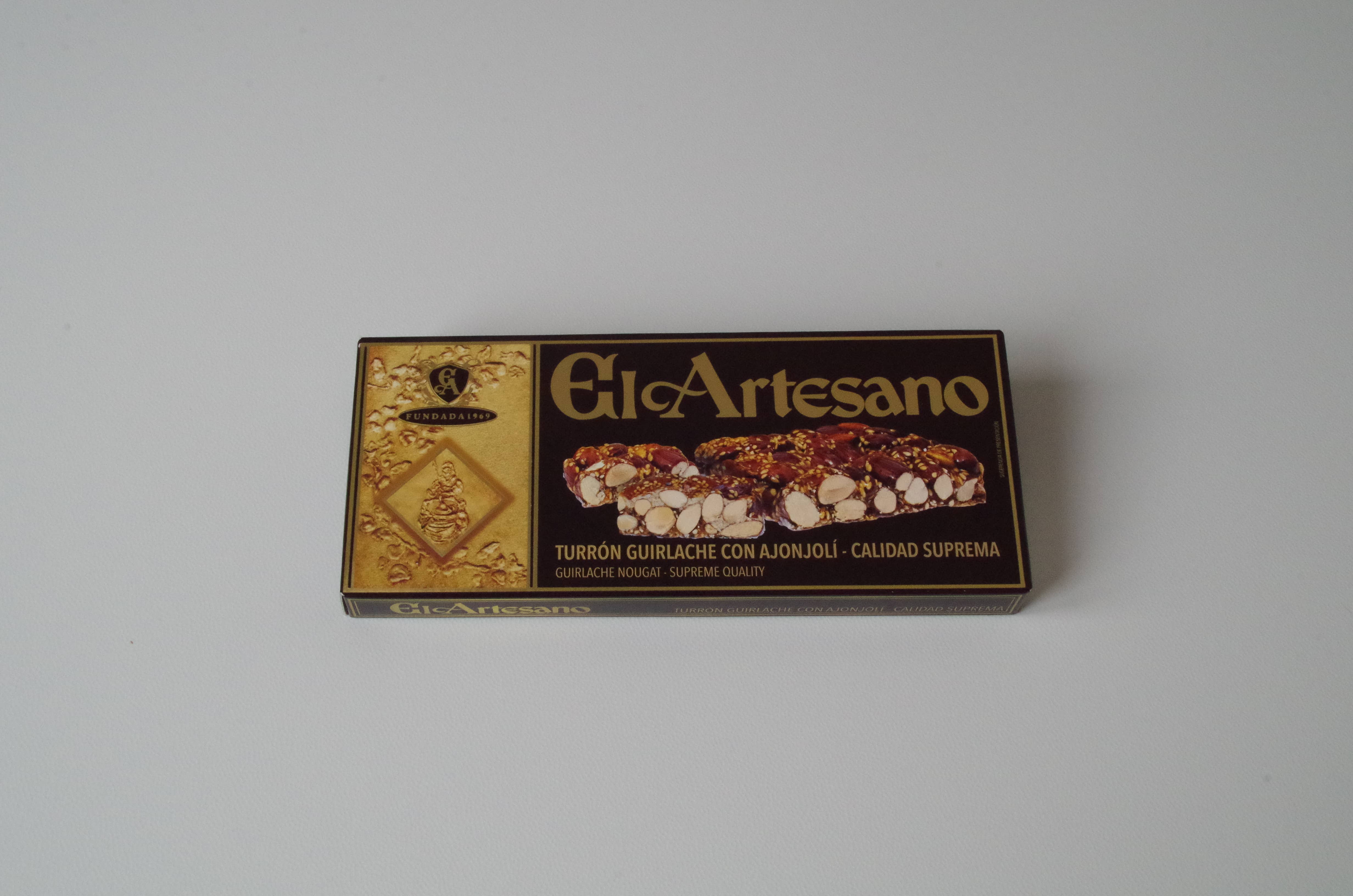 El Artesano - Wholesale Nougat - Guirlache Nougat with Sesame 150 Grams.
