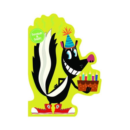 MindWare & Peaceable Kingdom - Wholesale Stationery/Notecard Set - Skunk Scratch & Sniff Card0