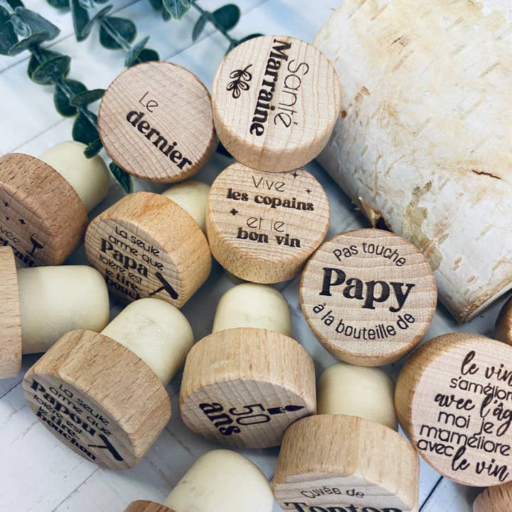 Genanvendelig vinprop - Sæt med 10 – Sjove gaver for engroshandel hos La vie en magenta