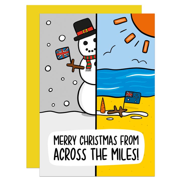 TeePee Creations - Wholesale Christmas Card - Across The Miles Australia Christmas A6 Card