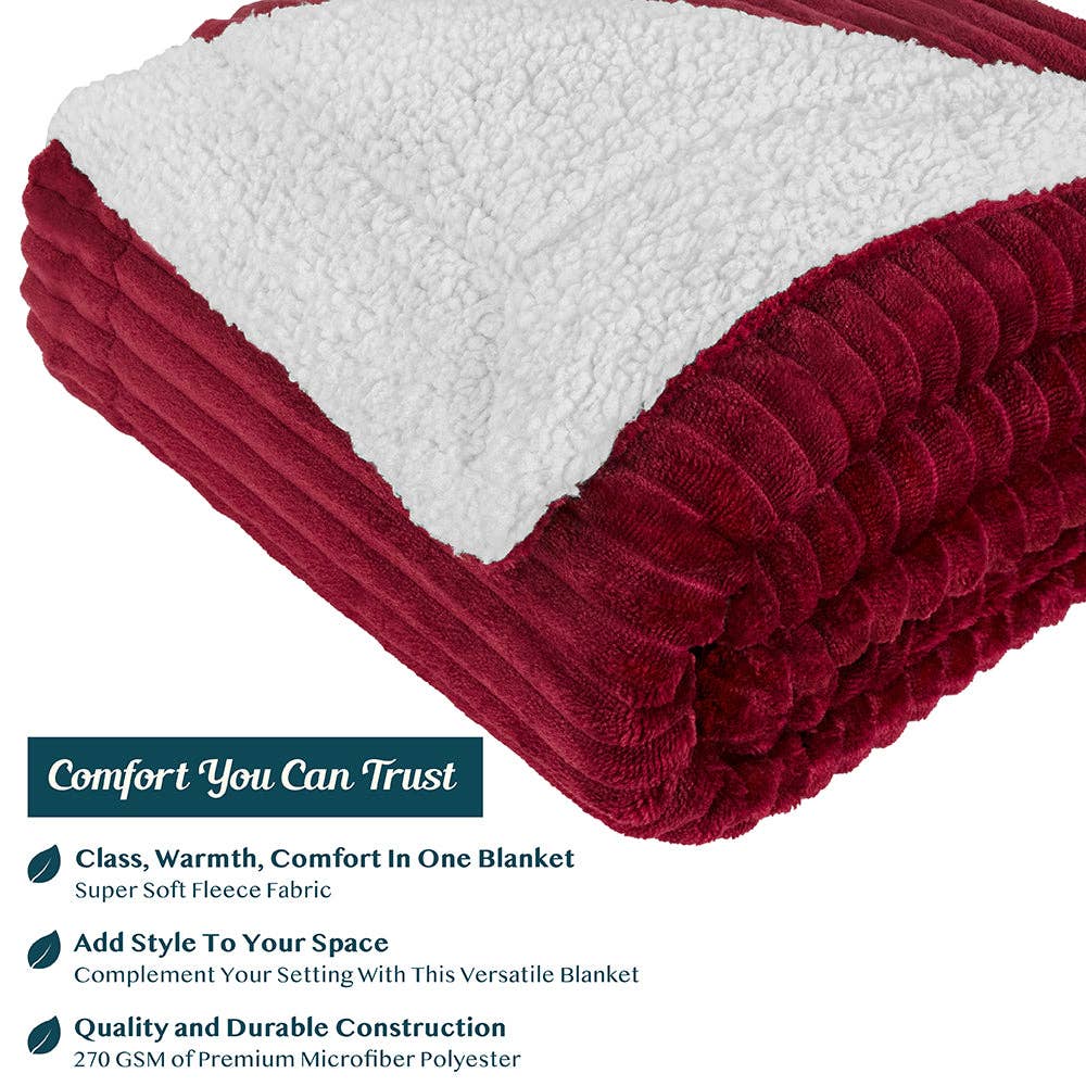 Pavilia - Vente Plaids - Plaid Sherpa côtelé66