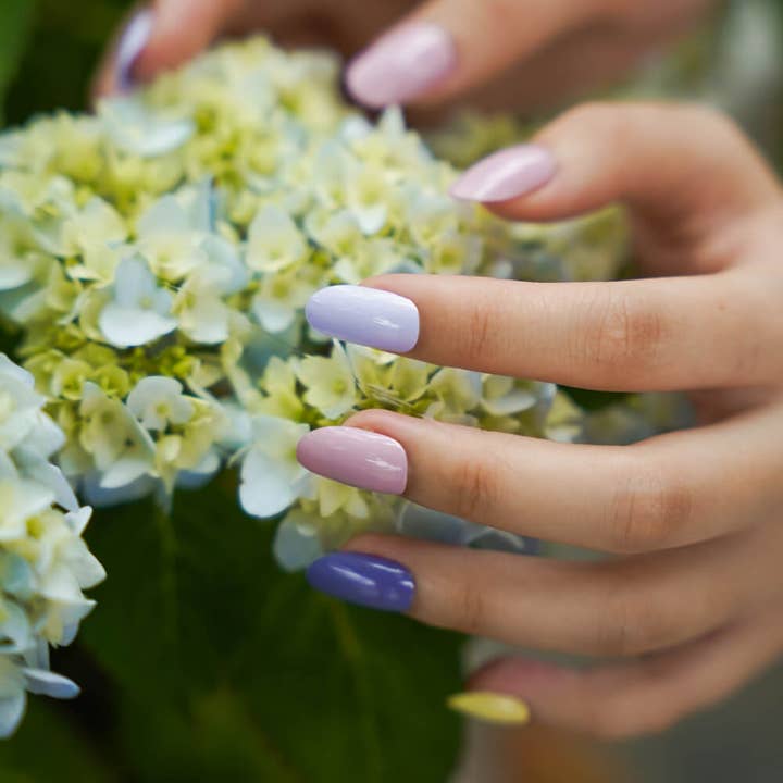Glaze Solid Color Press on Nails, ongles ronds de taille moyenne et colorés pour la vente par vibeficant