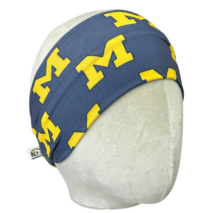 Bo University of Michigan Stretch Headband for wholesale by The Sassy Olive Handmade Headbands