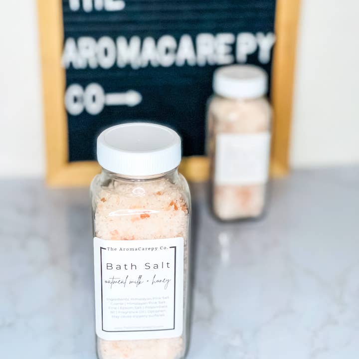 Havregryn Mælk + Honning badesalt for engroshandel hos The AromaCarepy Co