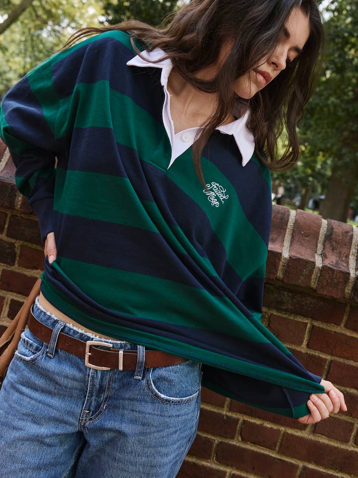 the FM rugby pullover for wholesale by Faded Moon