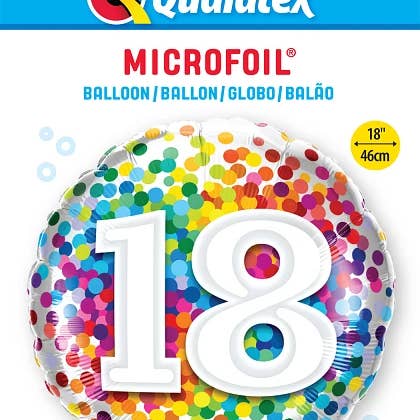 18" Round 18 Rainbow Confetti for wholesale by Party Hunterz LLC