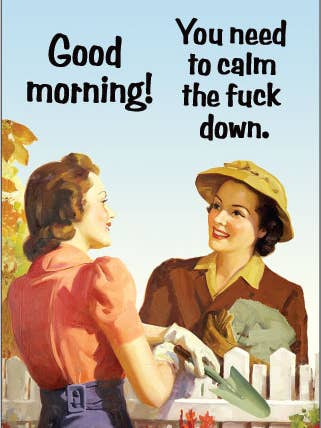 Magnet-Good morning! You need to calm the fuck down. for wholesale by Ephemera