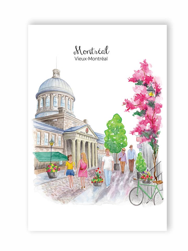 Vieux-Montréal, Carte postale pour la vente par Hobeika Art