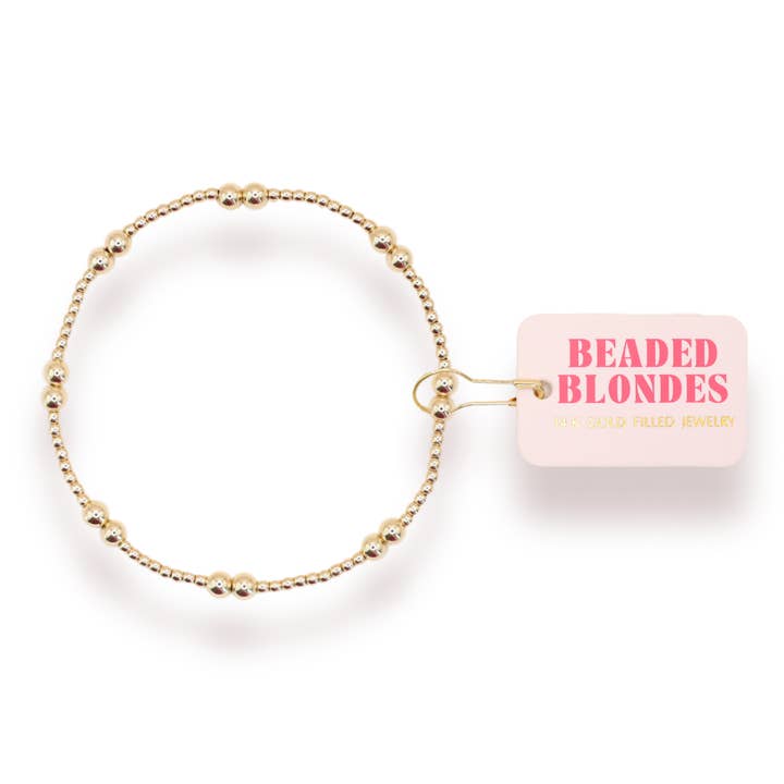 Beaded Blondes - Wholesale Beaded Bracelet - Leah Bracelet in Gold