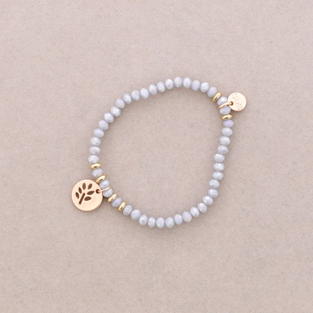 Sonata – wholesale Beaded bracelet – 4Mm Faceted Crystal Elastic Bracelet5