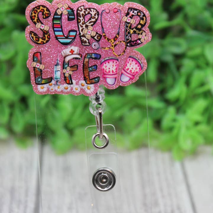 SCRUB LIFE Badge/ID Holder Reel for wholesale by Hylidae Boutique