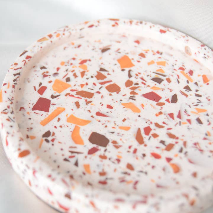 Fox and Bunny Rise – Engroshandel Smykkeskål – Varm neutral farve Terrazzo Jesmonite pynteskål | Hazel