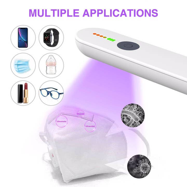 PhunkeeTree - Wholesale Portable Charger - White Mini UV Sanitizing Wand5