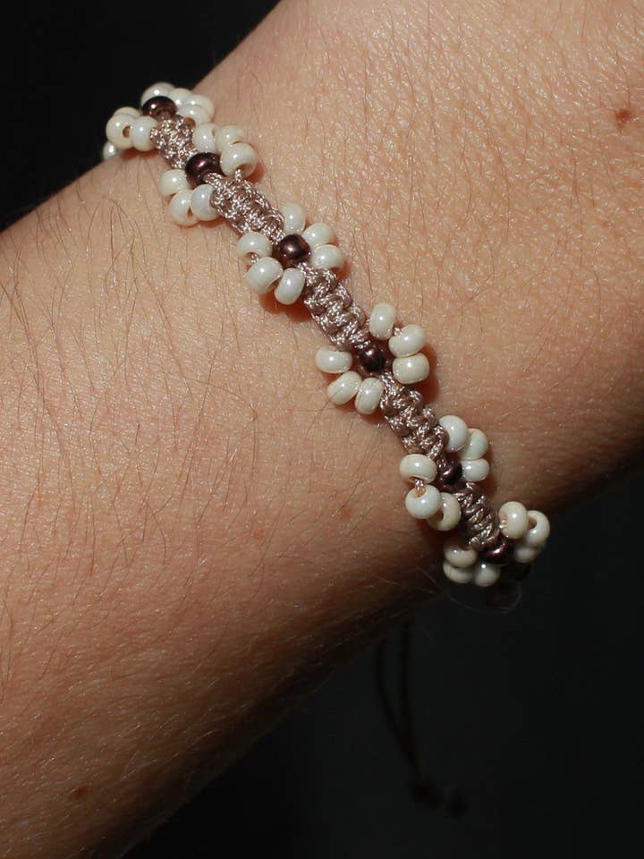 Allison Flower Bracelet in Sepia for wholesale by Luca Love