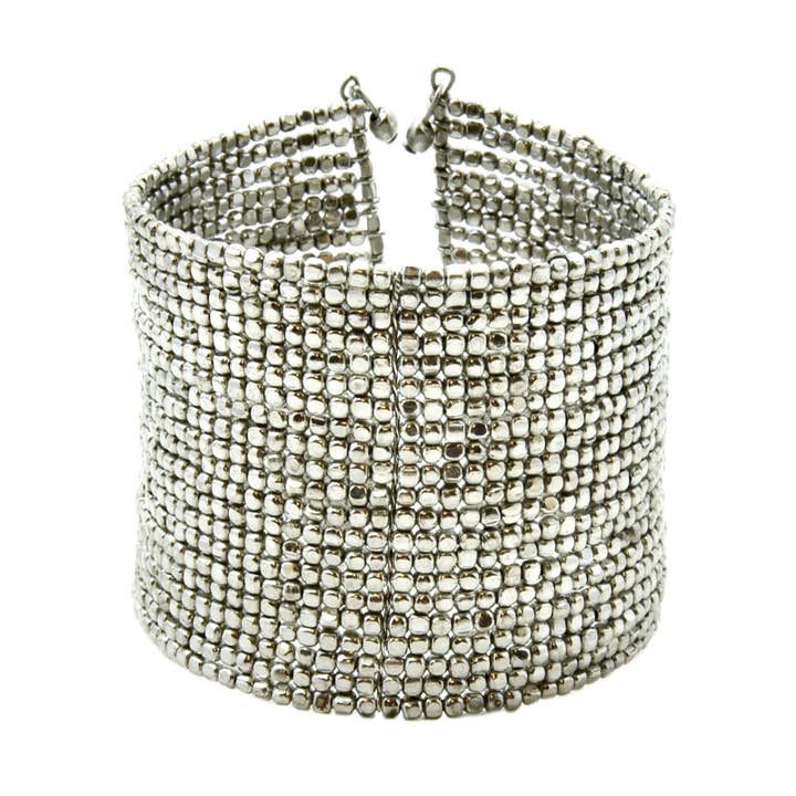 Erik & Mike – wholesale Manschettarmband – Metal Nugget & Wire Manschett i Silver