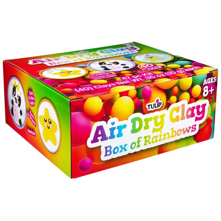 Tulip Air Dry Clay Box of Rainbows 47 pc Kit for wholesale by Ilovetocreate