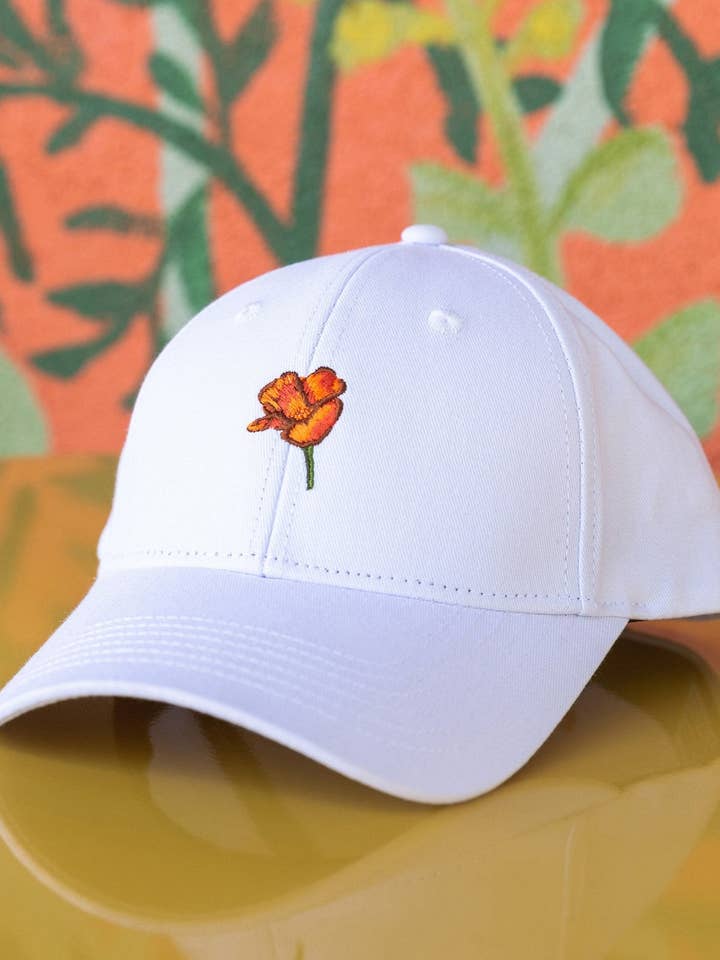 California Poppy Dad Hat for wholesale by Upper Park Clothing