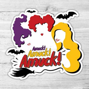 Amuck Amuck Amuck! Die Cut Sticker for wholesale by Trendy Transfers