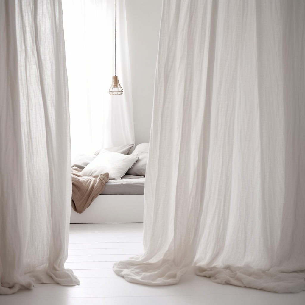 Q VITA - Wholesale Curtain - 100% French Linen Curtain/Drape (2 pcs) - Semi Sheer11