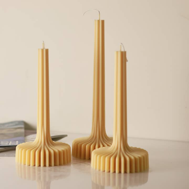 Agaboo Candle - Wholesale Novelty Candle - Large Stripe Vase Column Candle - Pillar