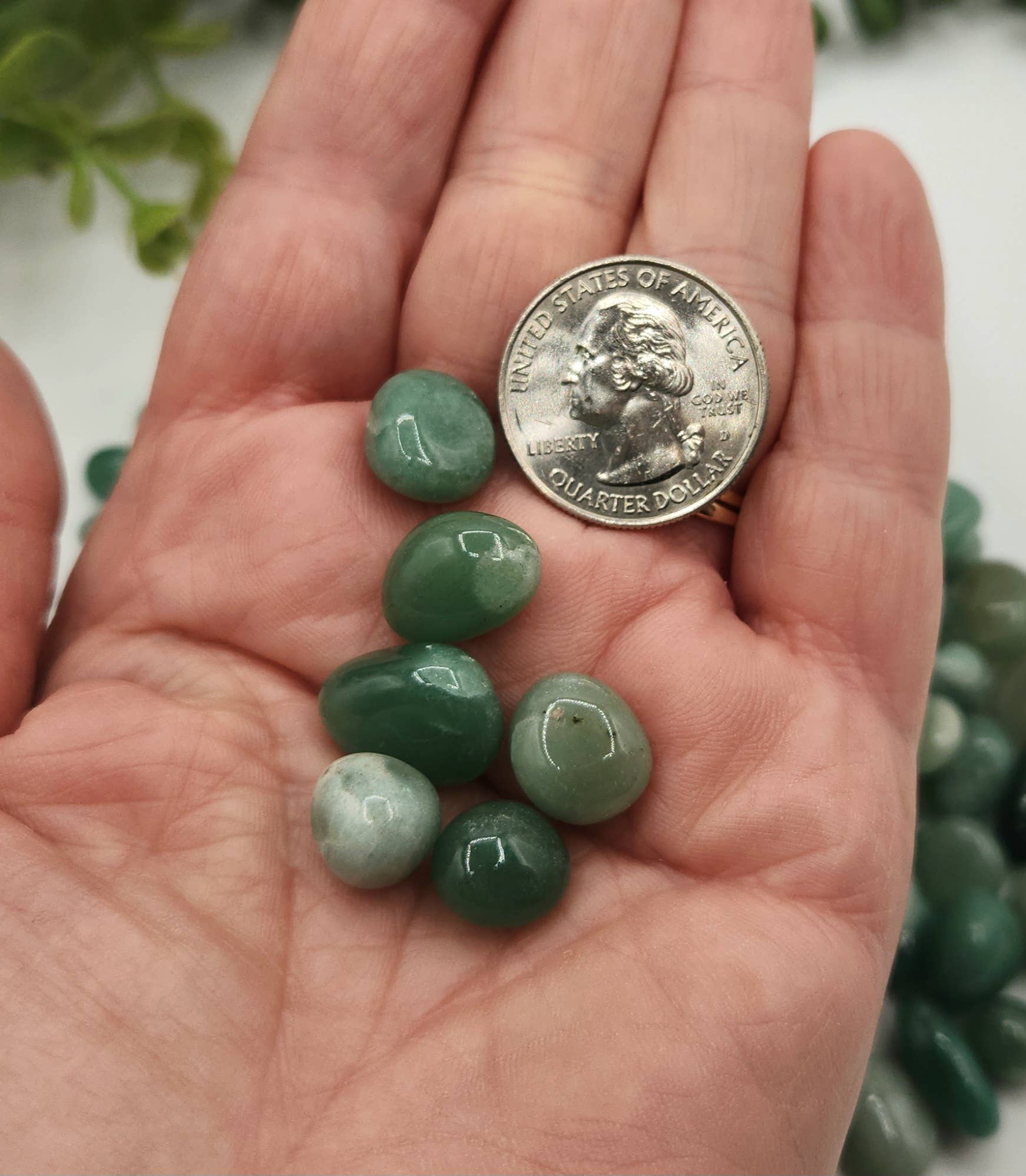 Meraki Gemstones – wholesale Spiritual stone/crystal – Green Aventurine Tumbled Gemstones 10-20mm (0.5kg/1.1 lbs.)7