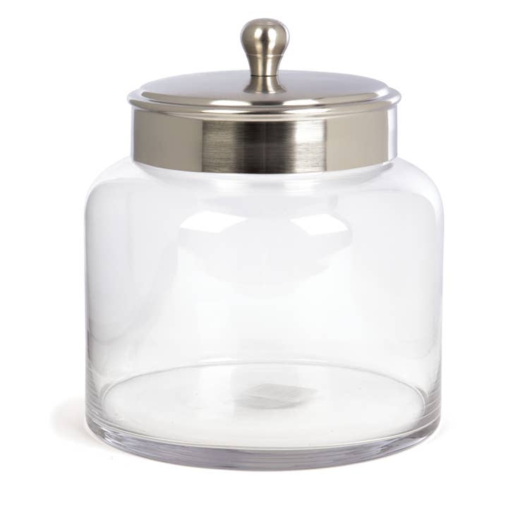 Glass Jar w/Pewter Finish Lid for wholesale by Willow Group