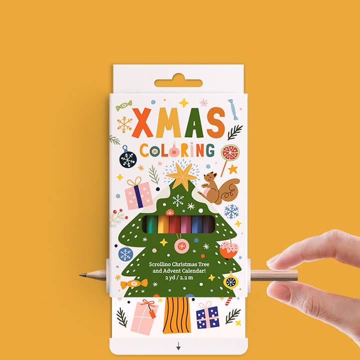 Scrollino – wholesale Colouring book – Child & baby – Christmas Tree to color - Scrollino Xmas Coloring
