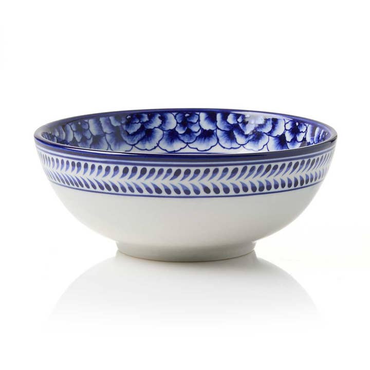 Indigo Bloom Bowl for wholesale by SERRV International