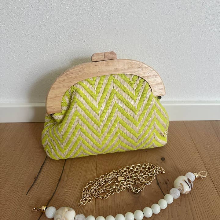 Zhade - Wholesale Clutch bag – women's - SAMIRA clutch - raffia and wood4