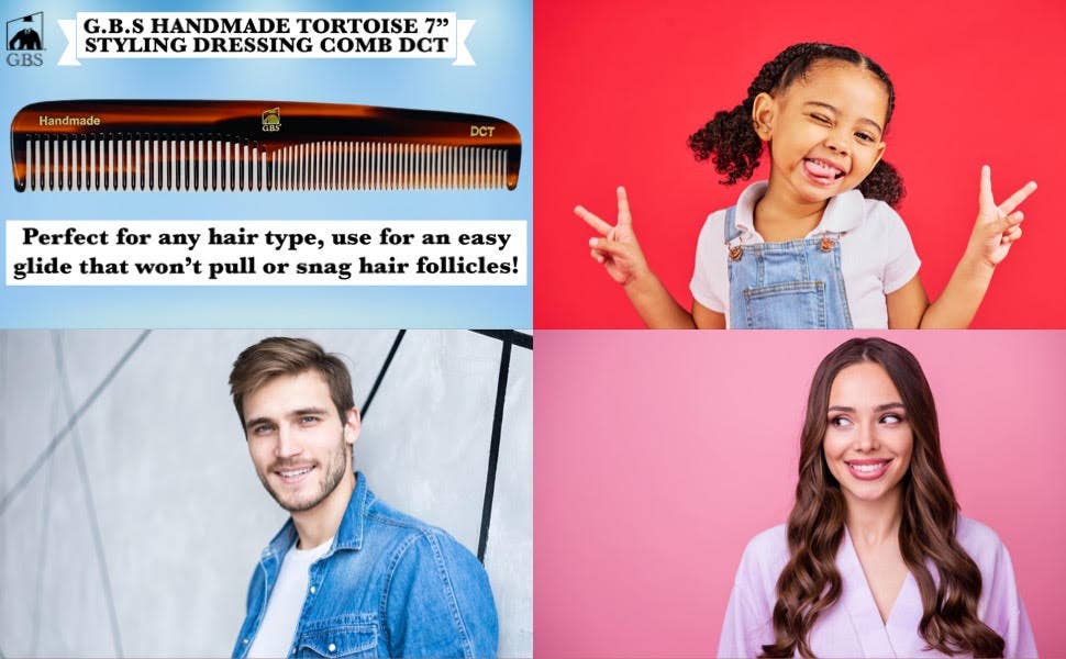 GENTS FINE GROOMING PRODUCTS – wholesale Hårborste/kam – G.B.S DCT Styling kam fintandad dressing kam 7 ”2