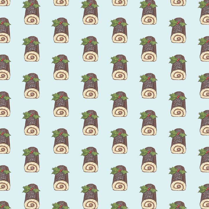 Yeesan Loh - Wholesale Flat Wrap - Gift Wrap / Desserts . Yule Log1