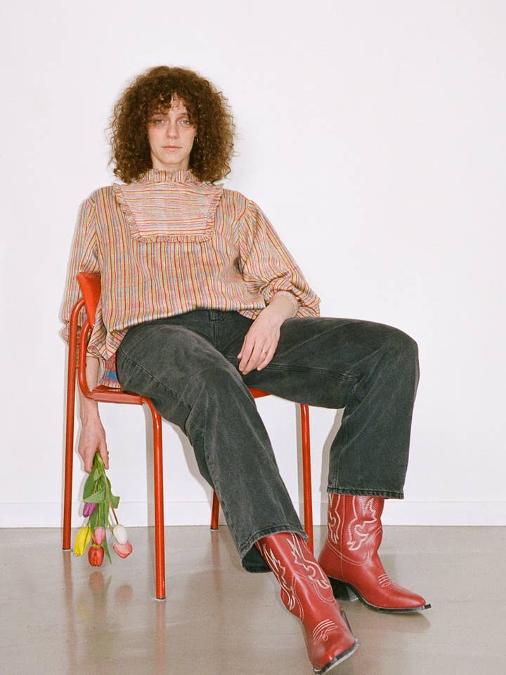 Shelly striped blouse for wholesale by Pulpe