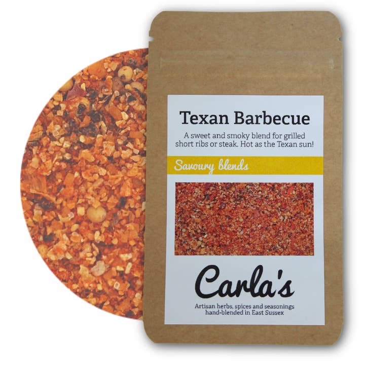 Carla's Texan Barbeque Rub Blend, 40 g voor wholesale door Carla's Foods Ltd