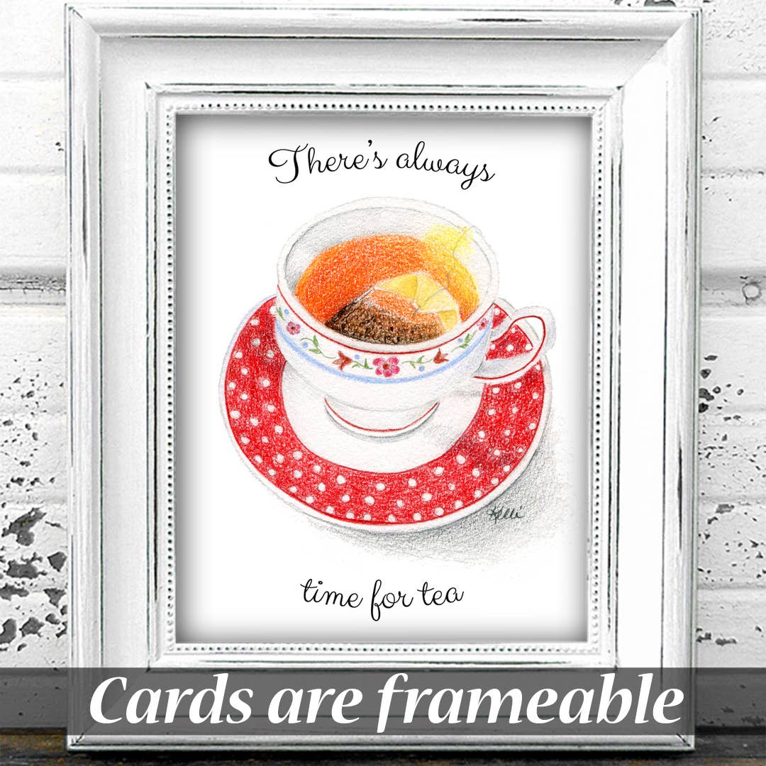 Kelli McNichols Art - Wholesale Everyday Greeting Card - Tea Time1
