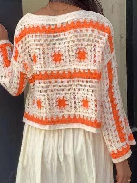 DE VAVE - Wholesale Knit Top - Women's - Eyelet knit Top