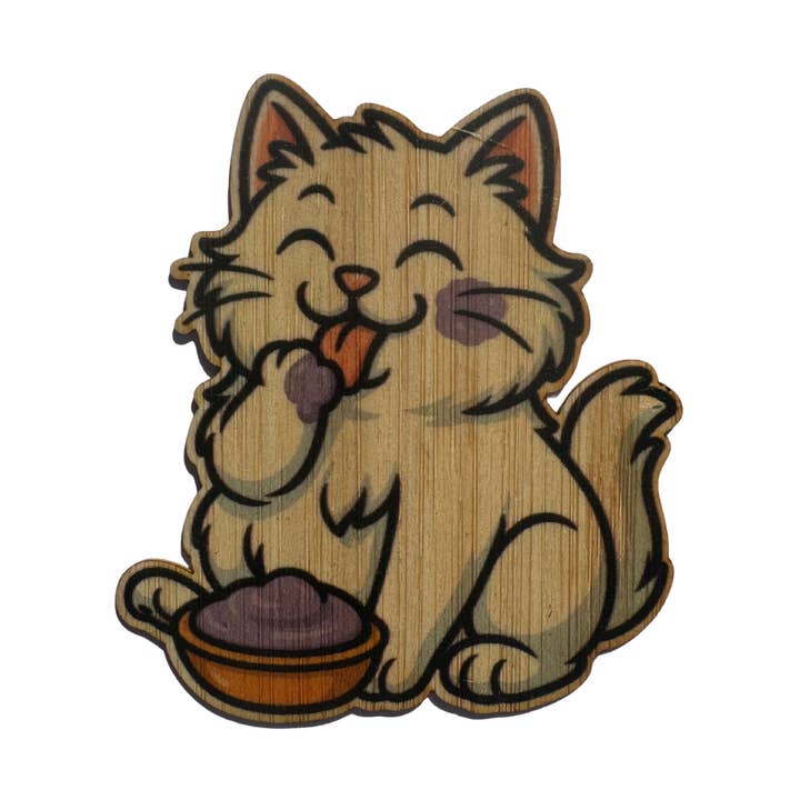 Poi Kitty för wholesale av Bamboo Wood Stickers