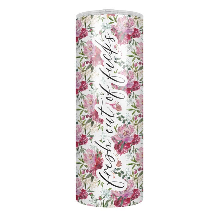 Fresh Out of Fucks Insulated Skinny Tumbler for wholesale by 1327 and co