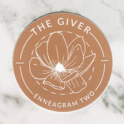 Enneagram Two Floral Sticker - Dishwasher Safe for wholesale by Kara Eads Creates