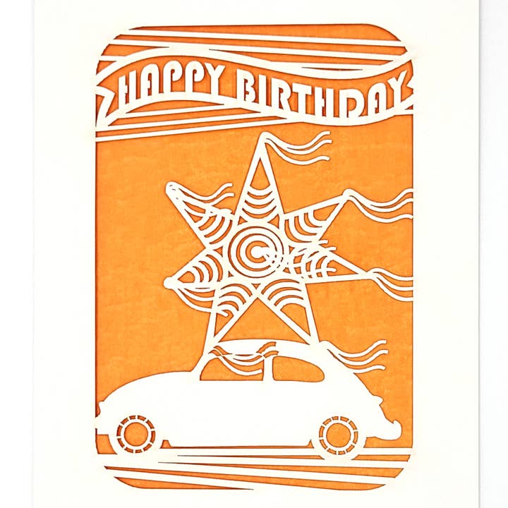 Happy Birthday - VW Bug with a giant Piñata for wholesale by two hermanas