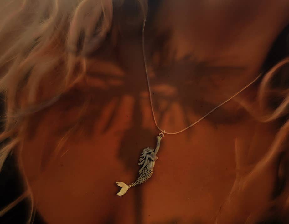 Turistadlv – Colar pingente/pendente por atacado – Colar sereia com pingente, joia de sereia, colar verão, musa do mar4