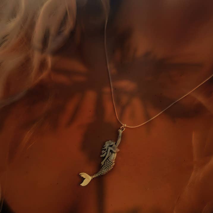 Turistadlv – Colar pingente/pendente por atacado – Colar sereia com pingente, joia de sereia, colar verão, musa do mar4