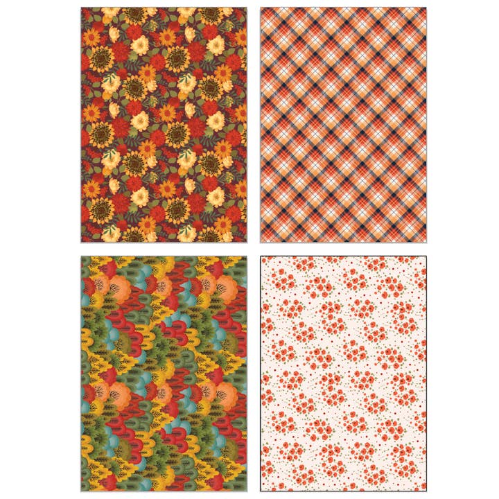 Honey Bee Stamps - Wholesale Craft Supplies - Fall Is In The Air Paper Pad 6x8.5 - 24 Double-Sided Sheets9