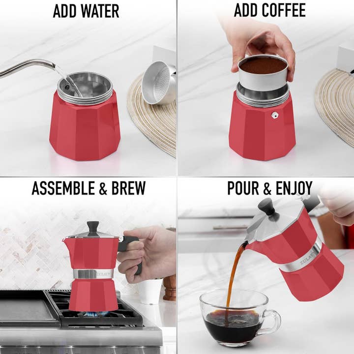 Zulay Kitchen - Wholesale Espresso Maker - Moka Pot Espresso - Cuban Coffee Maker