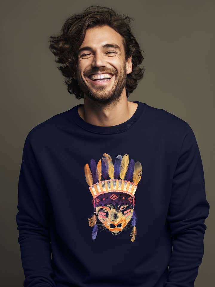 BIG CHIEF MEN'S NAVY SWEATSHIRT for wholesale by Wooop