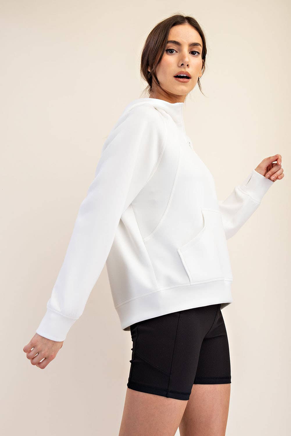 Rae Mode - Wholesale Hoodie - Women's - MODAL SCUBA QUARTER ZIP HODDIE JACKET46