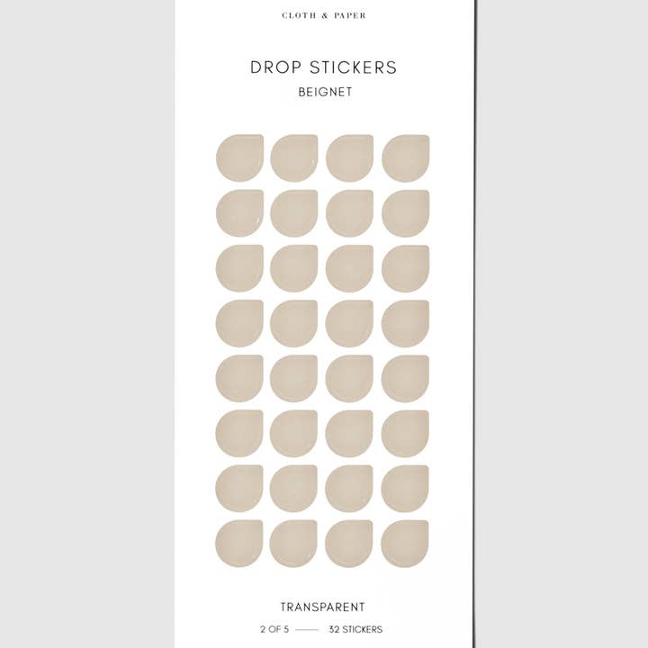 Cloth & Paper - Wholesale Sticker - Minimal Shape Sticker Set | Transparent | Drops20