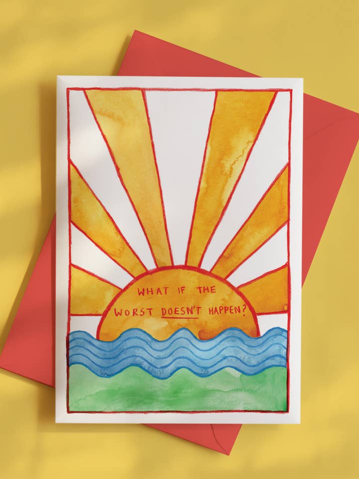 Sunrise Encouragement Card - Positive Thinking Greeting Card for wholesale by Hannah Hunter-Kelm