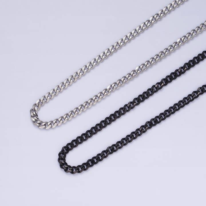 Catena a maglie in acciaio inossidabile 3,4 mm | Collana a maglie d'argento | Catena a maglie in acciaio | Collana da uomo | Catena in acciaio inossidabile da uomo | Resistente all'ossidazione | Prezzi di liquidazione da WA-2147 a WA-2150 per la vendita all'ingrosso da parte di Aim Eternal